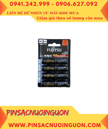 Fujitsu HR-3UTHC(4B); Pin sạc AA 1.2v Fujitsu HR-3UTHC(4B) (AA2450mAh_Nội địa Nhật_Vỉ 4viên | B/hành 1năm