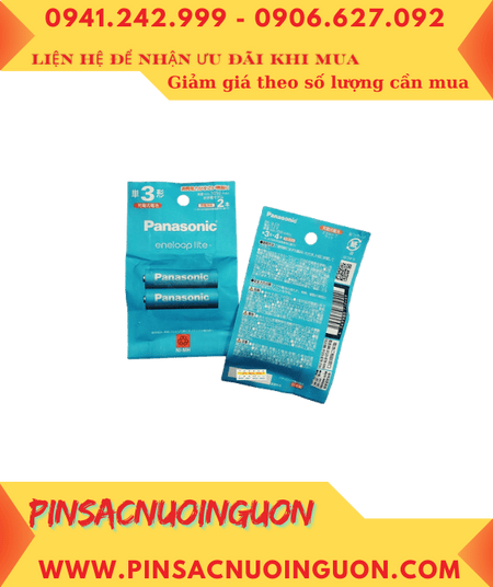 Panasonic EneloopLite BK-3LCD/2H Pin sạc AA1050mAh 1.2v Nội địa Nhật-chữ Nhật (Vỉ 2viên)