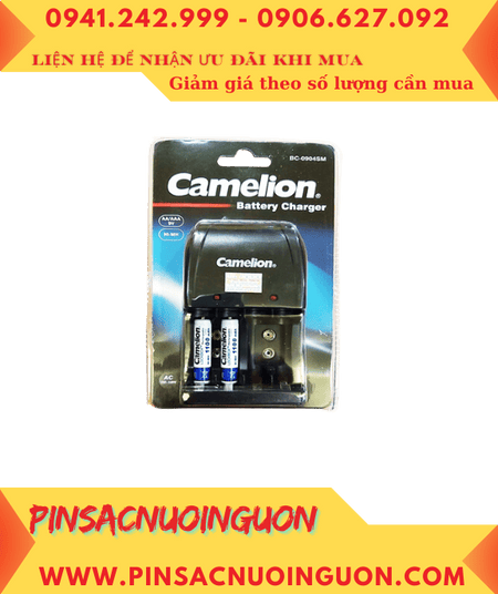 Camelion BC-0904SM _Bộ sạc pin BC-0904SM kèm 2 pin Camelion NH-AAA1100LBP2 (AAA1100mAh 1.2v)