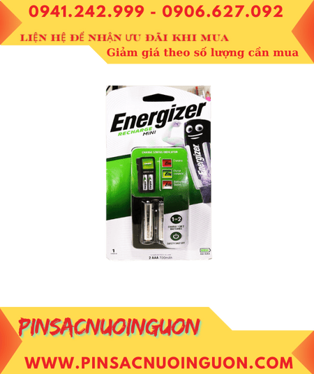 Energizer CH2PC4 _Máy sạc 2 Khe, sạc pin AA -AA (kèm 2 pin Energizer AAA700mAh 1.2v Made in Japan)