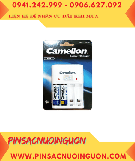 Camelion BC-1010B _Bộ sạc Camelion BC-1010B kèm 2 pin sạc Camelion NH-AA2700LBP2 (AA2700mAh 1.2v)
