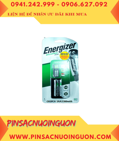 Energizer CH2PC4 _Bộ sạc pin AA kèm 2 pin sạc Energizer AA2300mAh 1.2v _Made in Japan