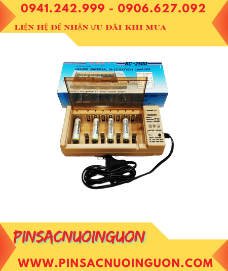 Ansman Photocam V, Bộ sạc 4viên pin AA- Kèm 4 Pin sạc Ansman MaxE AA2500mAh-1.2v Mignon chính hãng