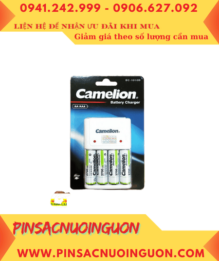 Camelion BC-1010B _Bộ sạc pin AA kèm 4 pin sạc Camelion AlwaysReady NH-AA2700ARBP2