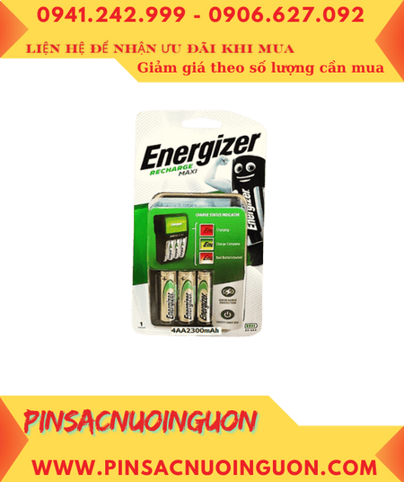 Energizer CHVCM4 /4AA2300mAh _Máy sạc 04Khe (sạc 2-4 pin AA,AAA) kèm 4pin sạc Energizer AA2300mAh