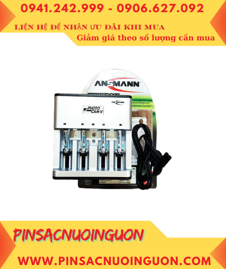 Ansman Photocam V, Bộ sạc 4viên pin AAA- Kèm sẳn 4 pin sạc Ansman AAA1100mAh-1.2v Mignon chính hãng