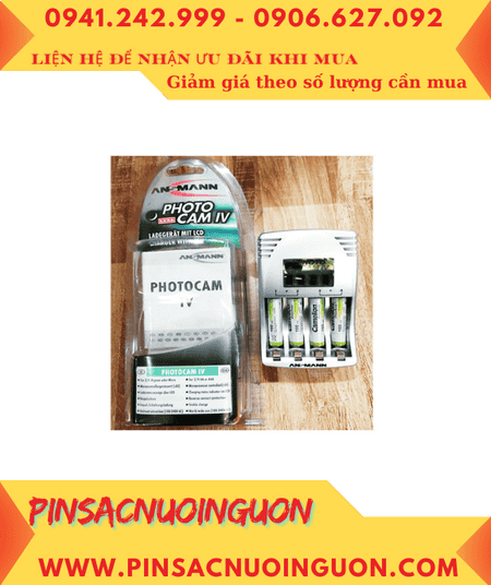 Ansman PhotoCam IV _Máy sạc 4 Pin AAA, Kèm 4 Pin sạc Camelion NH-AAA1100ARBP2 AlwaysReady