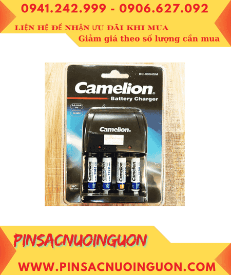 Camelion BC-0904SM _Bộ sạc pin BC-0904SM kèm 4 pin sạc Camelion NH-AAA1100LBP2 (AAA1100mAh 1.2v)