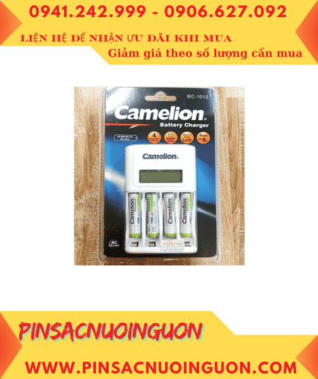 Camelion BC-1012 _Bộ sạc pin kèm 4 pin sạc Camelion AlwaysReady NH-AAA1100ARBP2 (AAA1100mAh 1.2v)