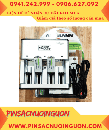 Ansman Photocam V, Bộ sạc 2 viên pin 9v -Kèm sẳn 2 pin sạc Camelion NH-9V200ARBP1 AlwaysReady (9v-200mAh )