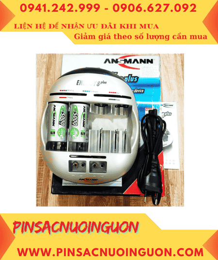 Ansman Energy 8Plus, Bộ sạc 4viên pin D-Kèm sẳn 2 pin sạc Ansman D5000mAh 1.2v Mignon chính hãng