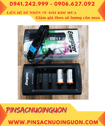 Energizer CHFC _Bộ sạc 4viên pin trung C 1.2v -Kèm sẳn 2 Pin sạc Camelion NH-C3500BP2 (C3500mAh-1.2v)