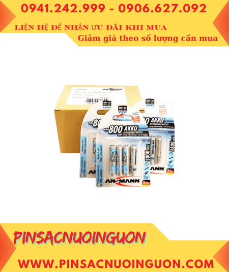 COMBO mua 01hộ 12vỉ=48viên Pin sạc AAA 1.2v Ansman AAA800mAh _Giá chỉ 1.884.000đ/Hộp