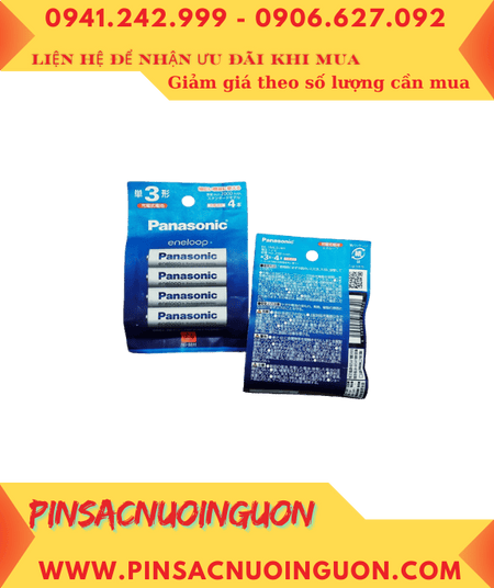 Panasonic Eneloop BK-3MCD/4H, Pin sạc AA2000mAh 1.2v Eneloop BK-3MCD/4H /Nội địa Nhật _chữ Nhật (Vỉ 4viên)