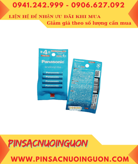 Panasonic EneloopLite BK-4LCD/4H Pin sạc 1.2v AAA680mAh thị trường Nội địa Nhật _chữ Nhật (Vỉ 2viên)