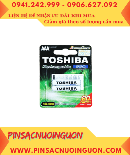 Toshiba TNH-03GAE BP-2C; Pin sạc NiMh Toshiba TNH-03GAE BP-2C AAA 950mAh 1.2v chính hãng _Vỉ 2viên
