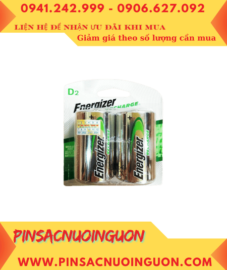 Energizer NH-50BP2; Pin sạc D 1.2v Energizer NH-50BP2 HR20 (D2500mAh) chính hãng (Loại Vỉ 2viên)