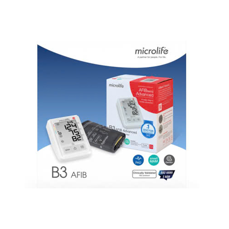 Máy Đo Huyết Áp Microlife B3 AFIB Cảnh Báo Đột Quỵ thumb