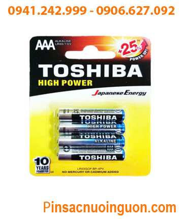 Toshiba LR03GCP BP-4PV, Pin AAA Toshiba LR03GCP BP-4PV High Power Alkaline 1.5v (Loại Vỉ 4viên)