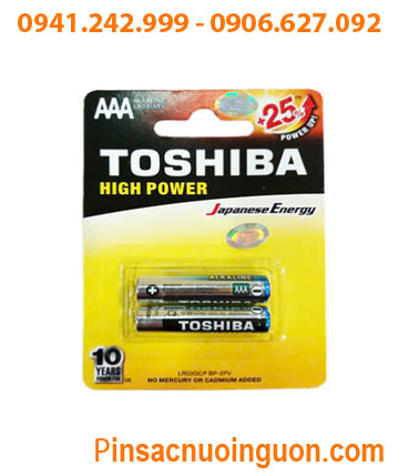 Toshiba LR03GCP BP-2PV; Pin AAA 1.5v Alkaline Toshiba LR03GCP BP-2PV chính hãng (Vỉ 2viên)