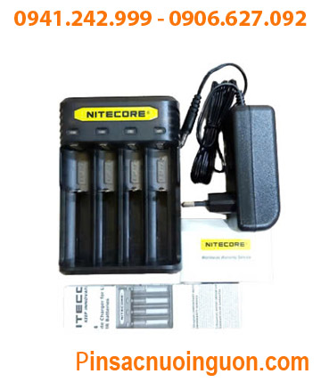 Nitecore Q4; Máy sạc pin Lithium 3.7v Nitecore Q4 _Sạc được 1,2,3,4 Pin 18650, 14500, 18350, 16340, CR123A,..