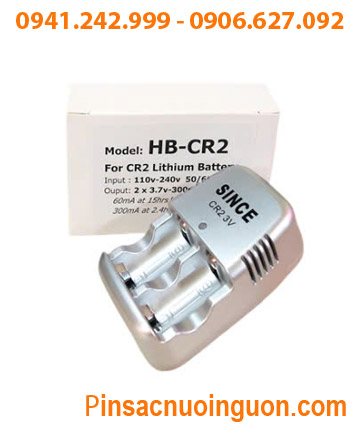 Sạc HB-CR2, Máy sạc pin CR2 /CR14250 lithium HB-CR2 (2 khe, sạc mỗi lần 1-2 Pin) /Bảo hành 01 tháng