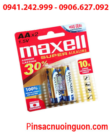 Maxell LR6(GD)2B Pin AA 1.5v Maxell LR6(GD)2B Super Alkaline chính hãng _MẪU MỚI /Vỉ 2viên