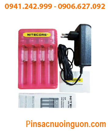 Nitecore Q4; Máy sạc pin Lithium Nitecore Q4 _Sạc được 1,2,3,4 Pin 18650, 14500, 18350, 16340, CR123A,. (tự ngắt khi sạc đầy).