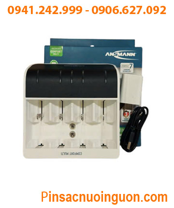 Bộ sạc ANSMANN Comfort Multi 1001-0093, sạc đa năng pin AA, AAA, C, D và 9v - Mỗi lần sạc 1,2,3,4,5 Pin