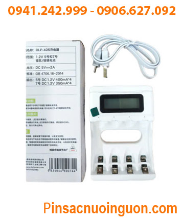 Delipow DLP-405 Máy sạc có màn hình LCD với 04 khe sạc, Mỗi lần sạc được 2-4 pin AA/AAA /Bảo hành 03 tháng