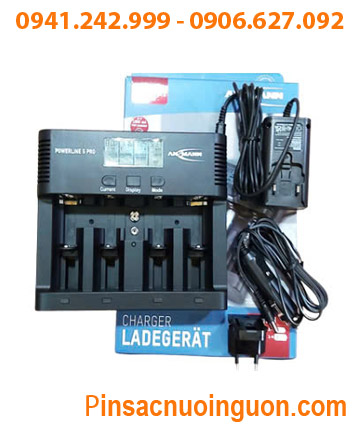 Máy sạc Ansman Powerline 5Pro _ Sạc pin AA,AAA,C,D,9v _màn hình LCD _Đo dung lượng _tự tắt điện khi sac đầy