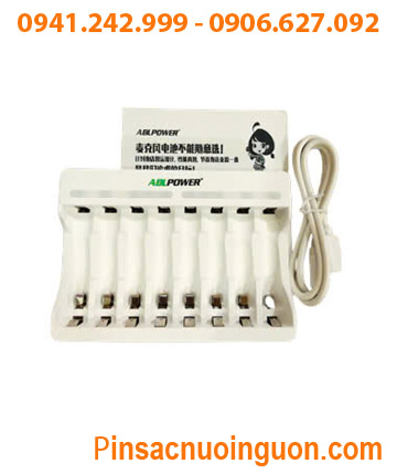 ABLPOWER NI-08 _Máy sạc ABLPOWER NI-08 với 08 khe (08 rảnh) sạc được 2,4,6,8 pin AA và AAA các hãng pin