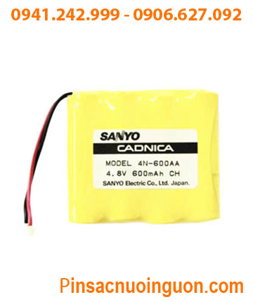 Pin nuôi nguồn SANYO 4N-600AA 4.8 V 600 mAh Battery Pack (4.8vAA600mAh)| ĐANG CÒN HÀNG