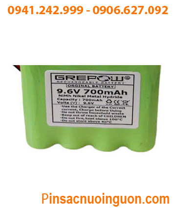 Pin nuôi nguồn 9.6v-AA700mAh, Pin sạc NiMh 9.6v-AA700mAh, Pin sạc công nghiệp 9.6v-AA700mAh chính hãng