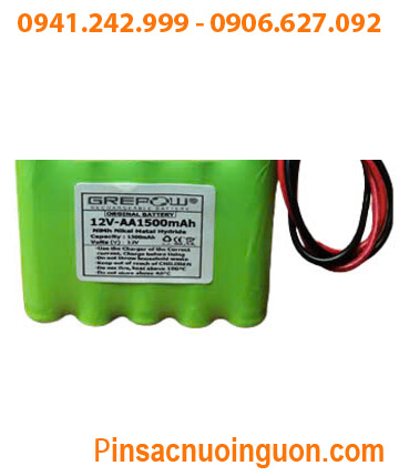 Pin sạc 12v-AA1500mAh, Pin nuôi nguồn 12v-AA1500mAh, Pin sạc NiMh chất lượng cao GREPOW 12v-AA1500mAh C