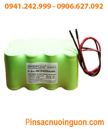 Pin nuôi nguồn 9.6v-SC3400mAh, Pin sạc NiMh 9.6v-SC3400mAh, Pin sạc công nghiệp 9.6v-SC3400mAh