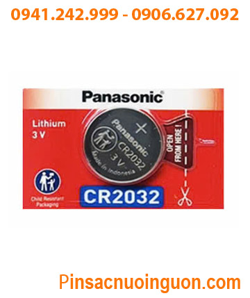 Panasonic CR2032, Pin nuôi nguồn Panasonic CR2032 lithium 3v _Made in Indonesia (MẪU MỚI)