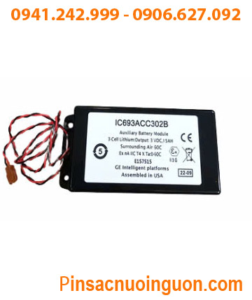 FANUC-IC693ACC302B; Pin nuôi nguồn CNC FANUC-IC693ACC302B lithium 3v 15000mAh, Xuất xứ NHẬT