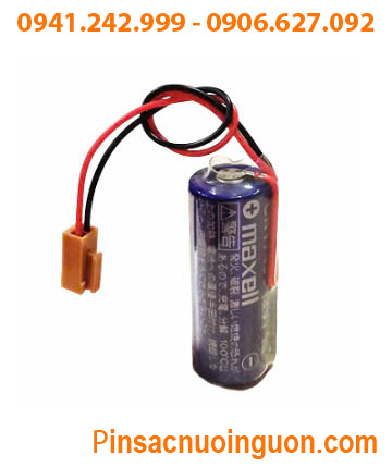 Maxell CR17450; Pin nuôi nguồn PLC Maxell CR17450 lithium 3v 2600mAh (zắc đen) _Made in Japan