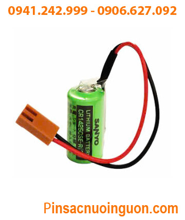 Sanyo CR14250SE-R (Zắc JEA), Pin nuôi nguồn Sanyo CR14250SE-R lithium 3V 1/2AA 850mAh, X.xứ NHẬT