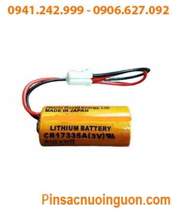 Maxell CR17335A; Pin nuôi nguồn PLC Maxell CR17335A lithium 3V 1650mAh_Xuất xứ NHẬT