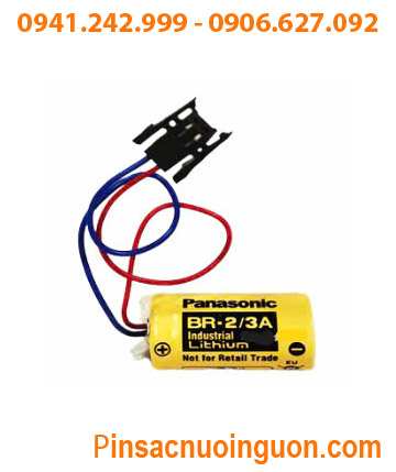 Panasonic BR-2/3A (Zắc PLC); Pin nuôi nguồn PLC Panasonic BR-2/3A lithium 3v 1200mAh, X.xứ NHẬT