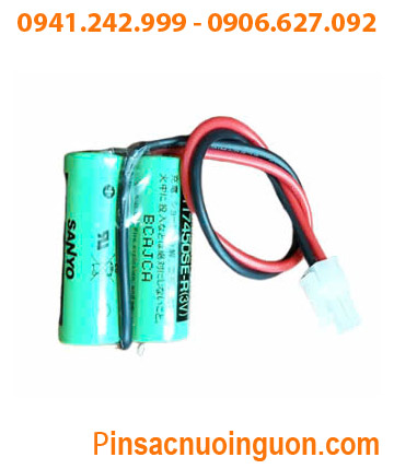 Sanyo 2CR17450SE-R (2 viên ghép đôi) Pin nuôi nguồn PLC lithium 3v 4400mAh, Xuất xứ Nhật