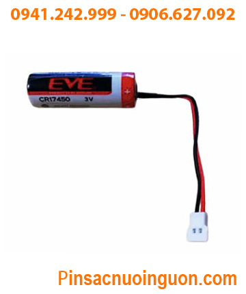 EVE CR17450; Pin nuôi nguồn EVE CR17450 Lithium 3v 4/5A 2200mAh (ZẮC CẮM) chính hãng
