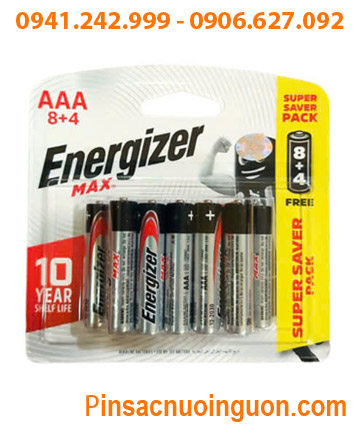 Pin Energizer E92-BP12; Pin AAA 1.5v Alkaline Energizer E92-BP12 Made in Singapore |Vỉ 12viên