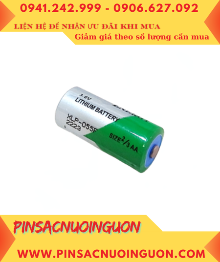 XENO XLP-055F; Pin nuôi nguồn PLC XENO XLP-055F lithium 3.6v 2/3AA 1650mAh (33.5mmx14.5mm) chính hãng