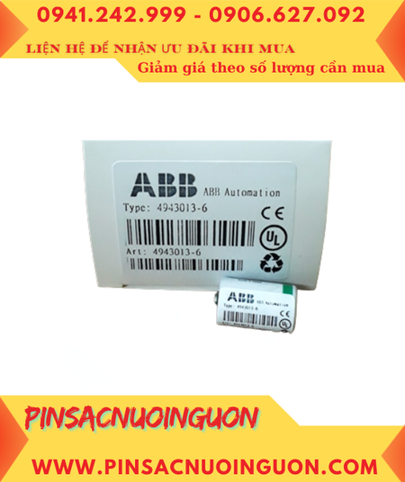ABB 4943013-6; Pin nuôi nguồn ABB Robots ABB 4943013-6 lithium 3.6v 1200mAh /Xuất xứ PHÁP