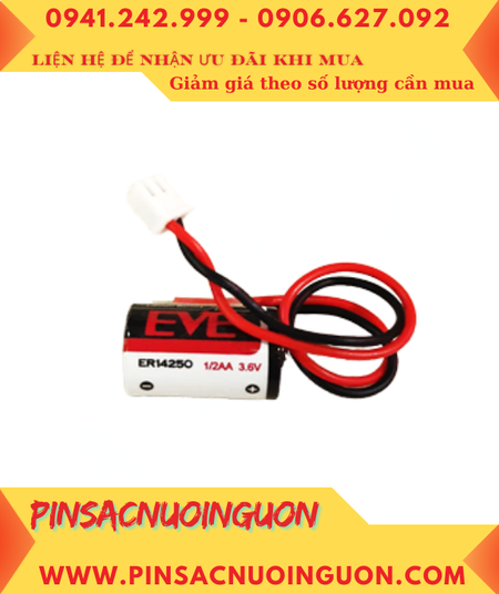 EVE ER14250 (PH2.54-2P), Pin nuôi nguồn EVE ER14250 lithium 3.6v 1200mAh 1/2A chính hãng