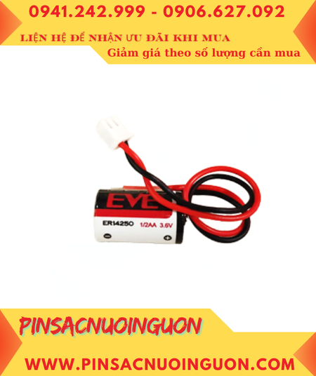 EVE ER14250 (ZẮC CẮM); Pin lập trình KTS DELTA EVE ER14250 lithium 3.6v 1/2AA 1200mAh chính hãng
