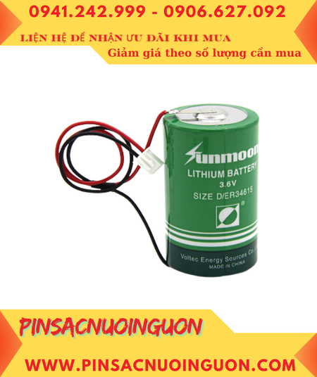 Sunmoon ER34615; Pin nuôi nguồn PLC Sunmoon ER34615 lithium 3.6v D 19000mAh